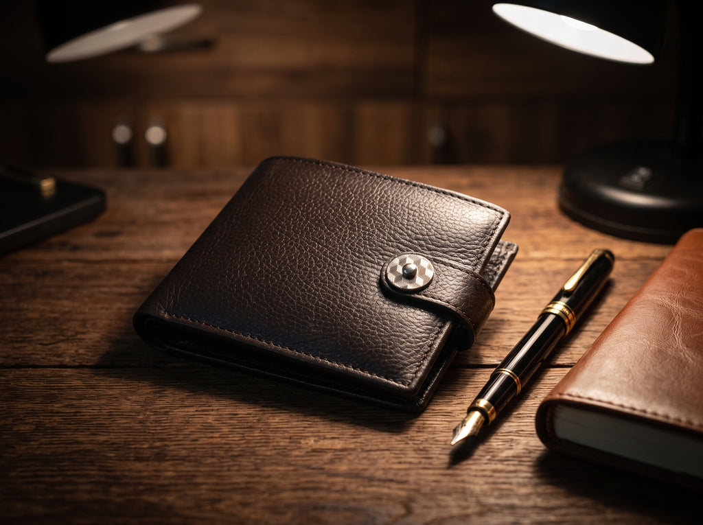 Classic Textured Leather Bifold Wallet