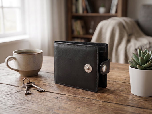 Classic Textured Leather Bifold Wallet