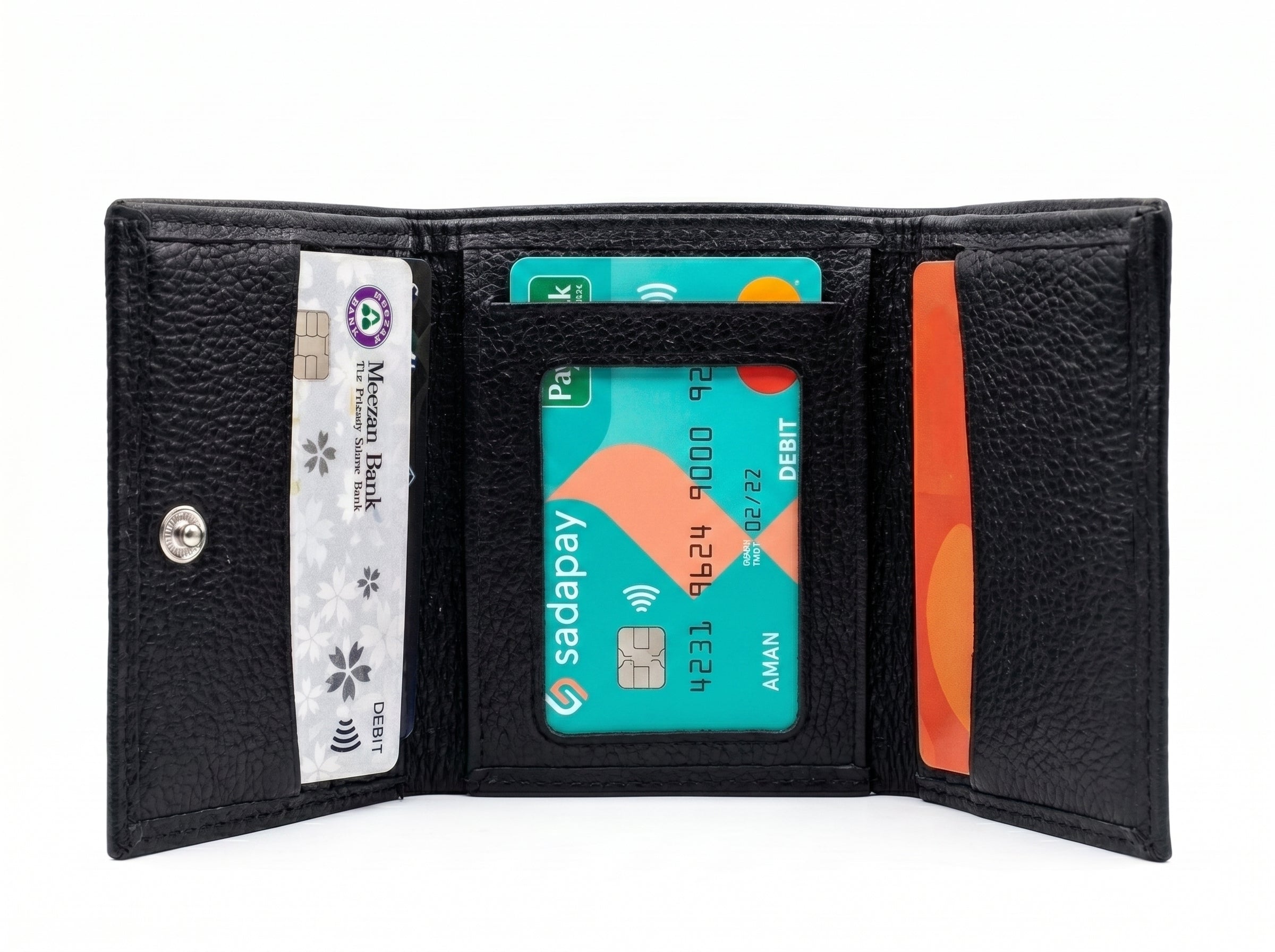 Premium Textured Leather Trifold Wallet