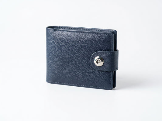 Classic Textured Leather Bifold Wallet